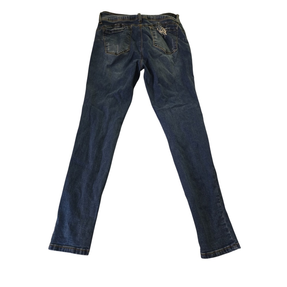 Wax Jean But I Love You Stretch Distressed Pants Skinny Ankle Women's Sz 11 - Picture 2 of 2